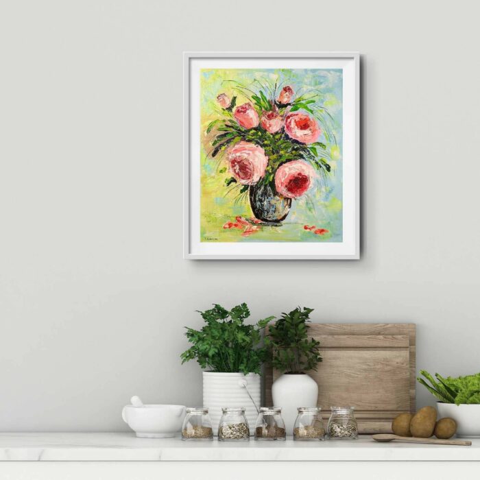 Pink Roses by Tatiana Gomzina